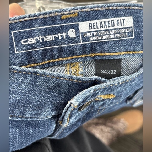 Carhartt Relaxed Fit Jeans Men’s 34x32 – Classic Workwear Denim - Picture 3 of 3